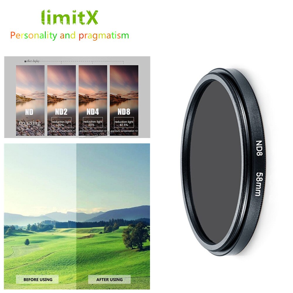 Filter einstellen ND neutral Dichte ND2 ND4 ND8 &Ampere; Adapter Ring für Olymp TG-6 TG-5 TG-4 TG-3 TG-2 TG-1 TG5 TG4 TG3 TG2 TG1