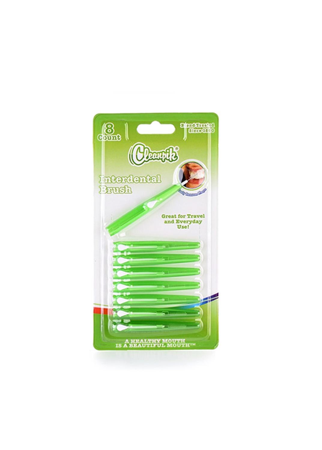 8 stk 0.7-1.5mm voksne interdental børste rengjøring tannbørster tanntråd plukke push-pull tannpirker interdental tann: 0.8mm