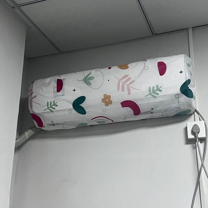 Housse De Protection Pour Climatiseur Extérieur - PEVA + Film Aluminium - Protection 5 Côtés, étanche, Anti-UV - Taille 92x35x70 Cm