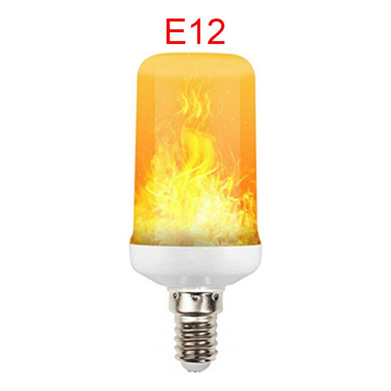 4 tilstande førte brandeffekt  e12 e14 b22 e27 førte pærer magnetisk flammelampe med fjernbetjening usb opladet bordnatlys: E12