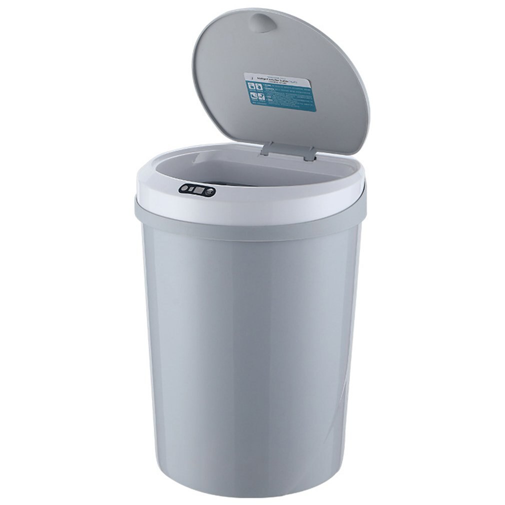 Automatic Touchless Intelligent Induction Motion Sensor Kitchen Trash Can Wide Opening Sensor Eco-Friendly Waste Garbage Bin: Dark Grey
