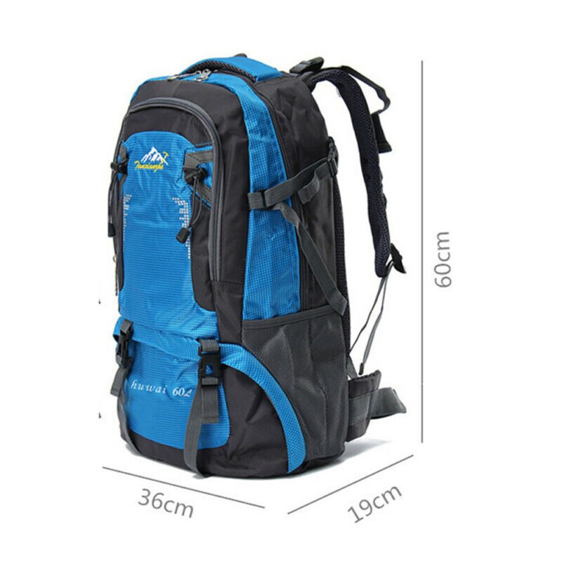 60L Outdoor Travel Hiking Camping Backpack Waterproof Rucksack Trekking Bag Pack