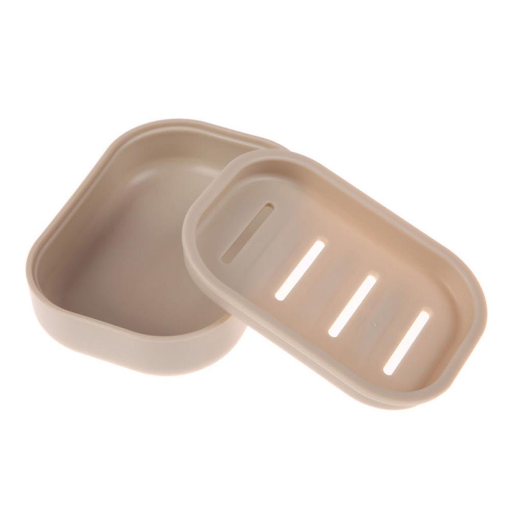 1 stks Plastic Zeepbakje Plastic Badkamer Creatieve Dubbele Aftappen Zeep Holder antislip Zeepkist