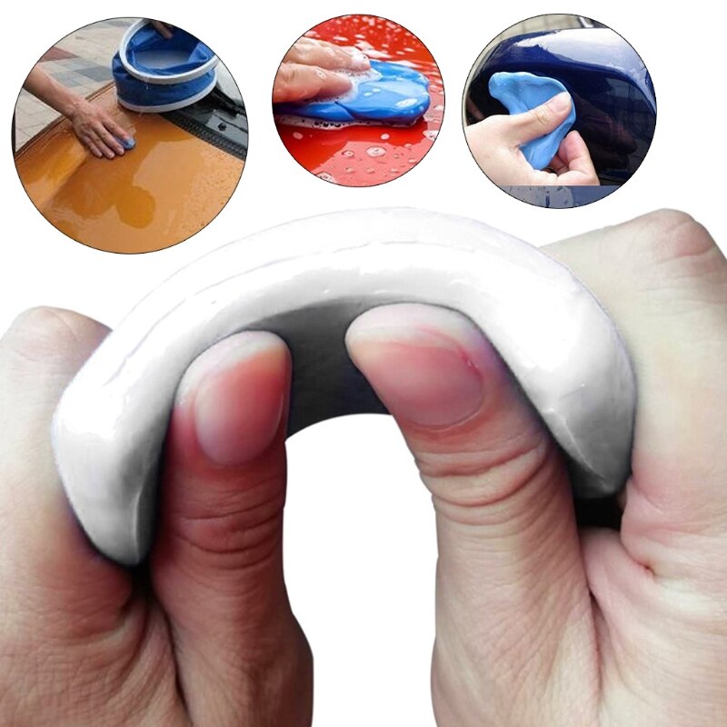 Car Wash Clay 100g Automotive Clay Cleaner Paintless Car Body Maintenance Tool for Quickly Remove Debris: white