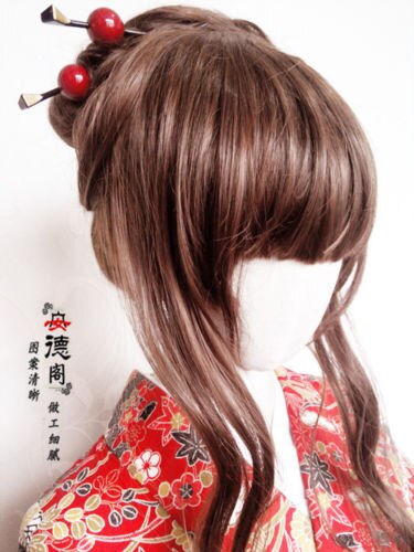 Biamoxer geisha Giapponese Oiran Copricapo Tornante Kanzashi kimono Palla Bastone Dei Capelli Accessorio