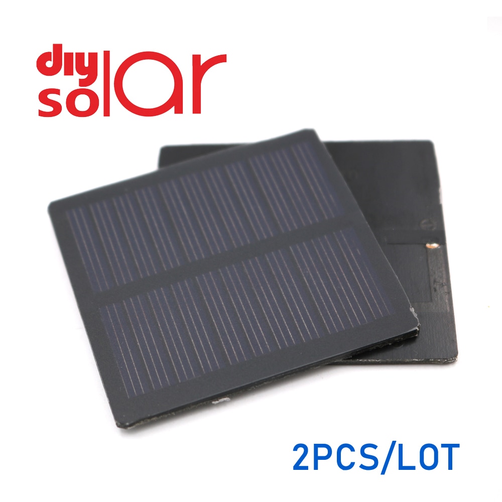 2 Stks/partij 5.5 V Dc 90mA 0.5 Watt Zonnepaneel Standaard Polykristallijne 18650 Diy Batterij Power Lading Module Mini Solar mobiele Speelgoed