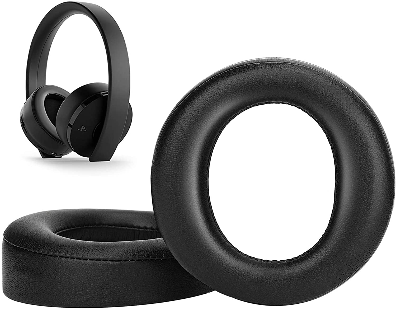 Udskiftning, ørepuder kompatible med sony gold trådløst playstation  ps4 headset, version, model cuhya -0080