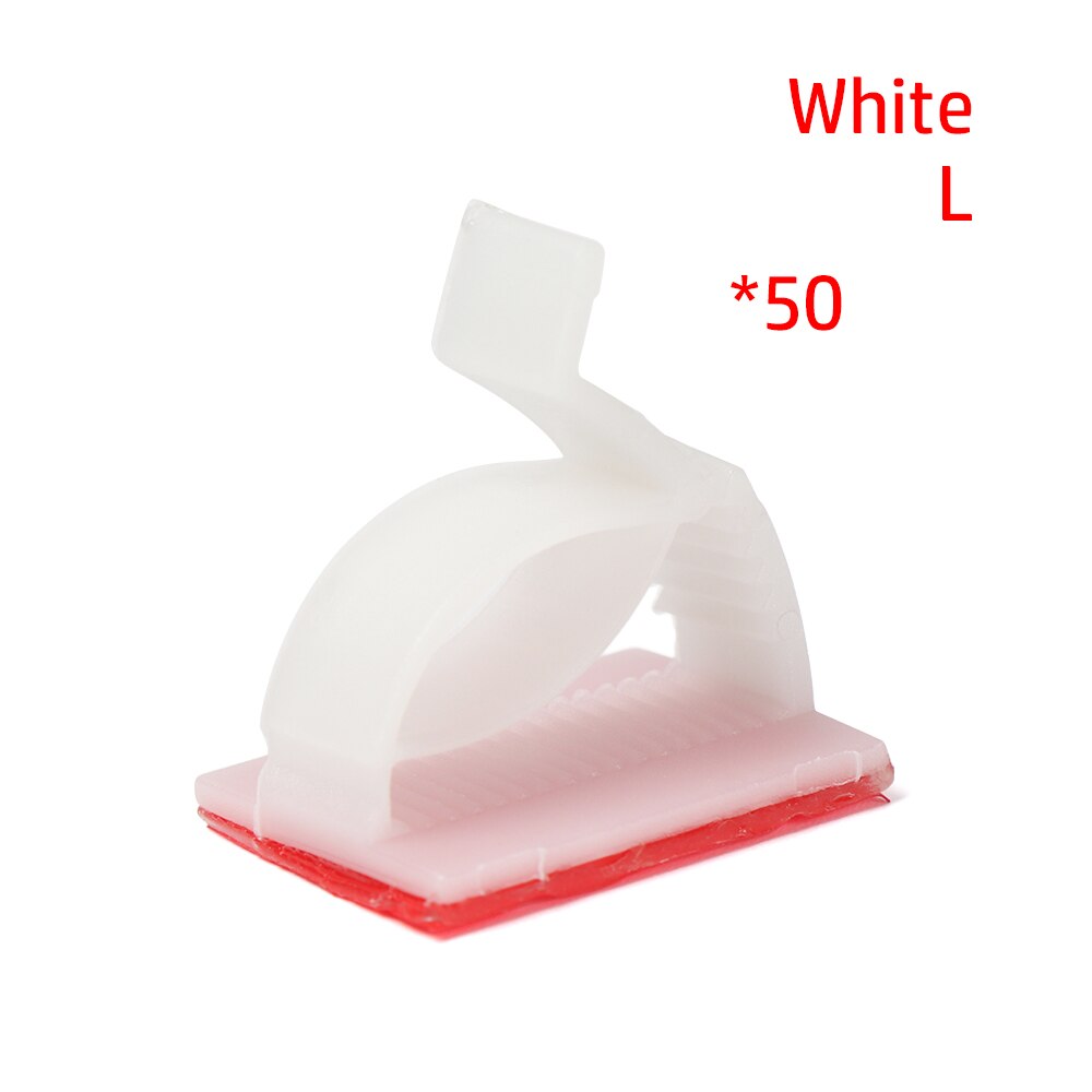 50pcs Self Adhesive Cable Clips Wire Organizer Line Clasp Desktop Charger Cable Fastener Fixer Storage Holder Multipurpose