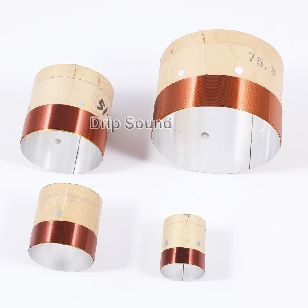 2 stücke 25,5/35,5/38,5/49,5/51,5/65,5/75,5mm Ader Bass Stimme Spule ASV Weiß Aluminium Tieftöner Klang Stock Lautsprecher Reparatur Teile