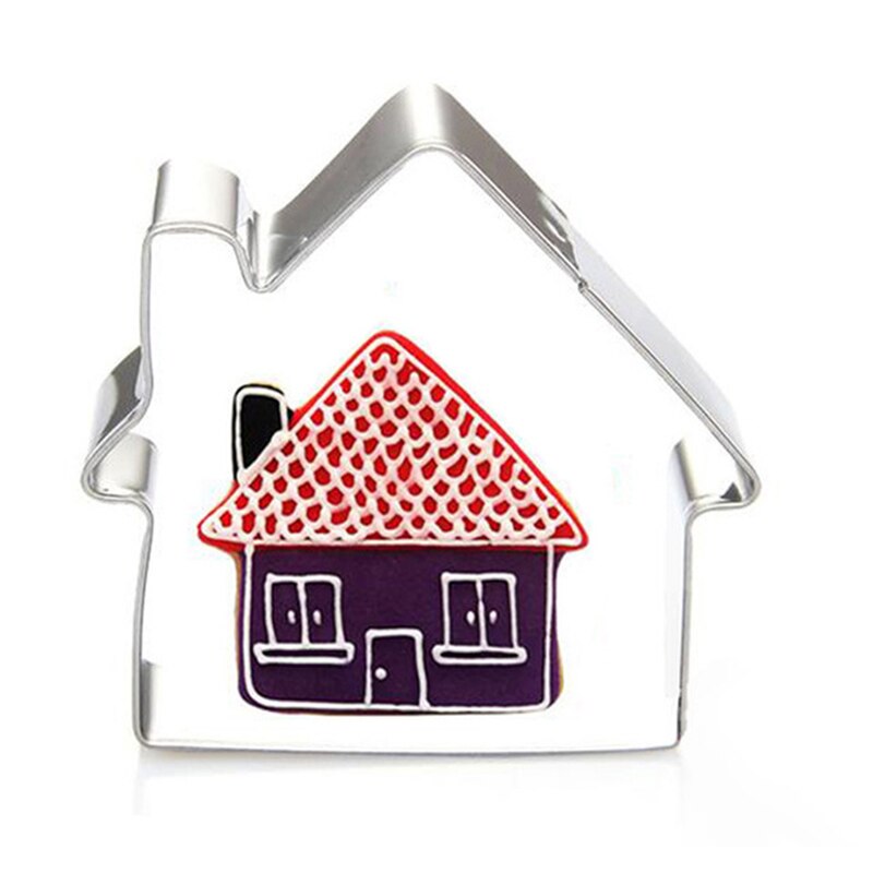 Gingerbread House Cookie Tools Cake Stencil Kitchen Cupcake Decoration Template Mold Cookie Coffee Stencil Mold Baking Fondant