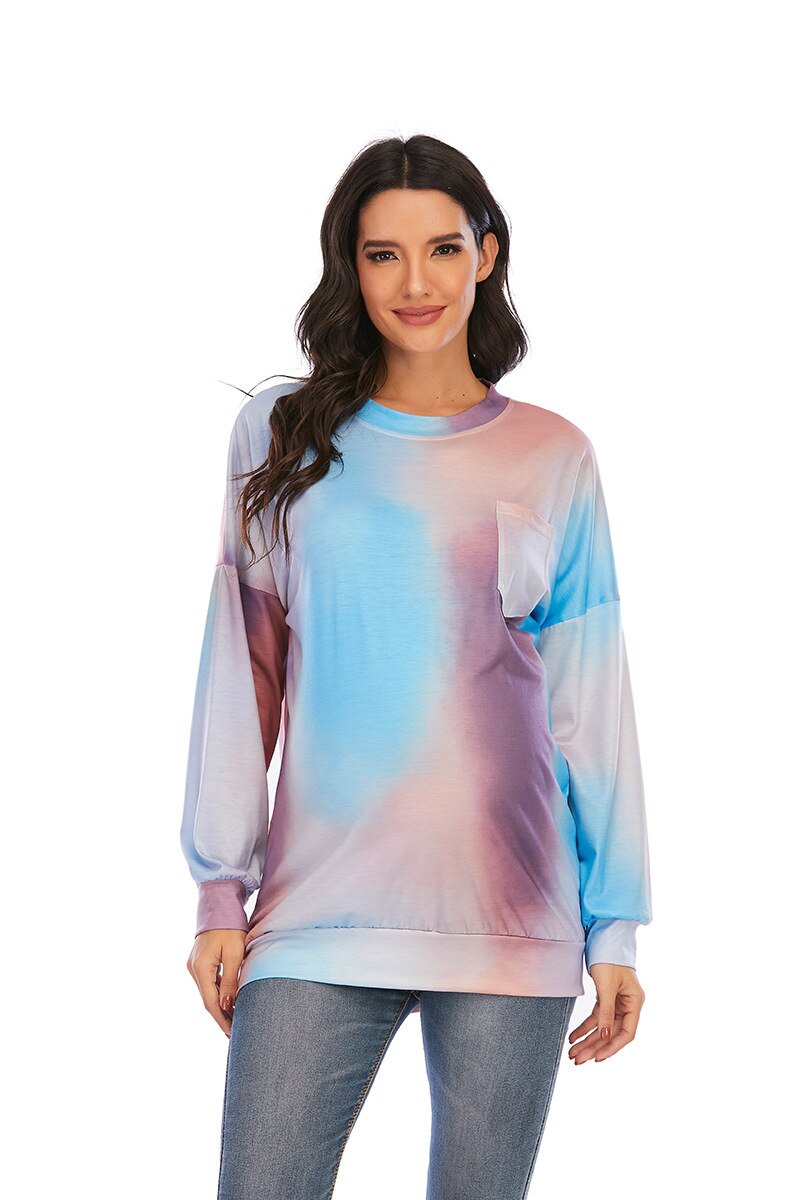 Mutterschaft Kleid T-Shirt Rundhals Druck Mutterschaft Homewear Kleidung Schwangere Frauen Top Mutterschaft Shirts: 003 Purple / M