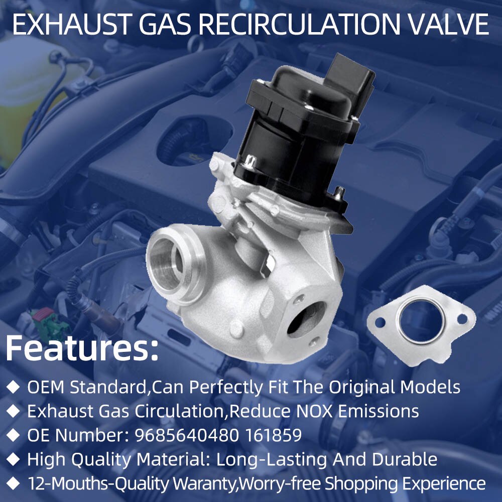Exhaust Gas Recirculation EGR Valve FOR CITROEN C3 C4 Peugeot 206 207 307 308 407 FORD C-MAX FOCUS MK 2 HATCH 9685640480 161859