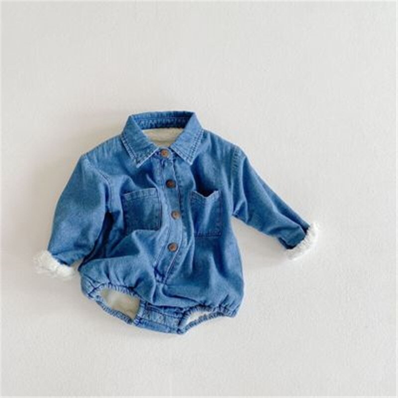 Ropa vaquera para bebés y niños, sin definición Pelele de manga larga de terciopelo, Ropa para recién nacidos: 3M