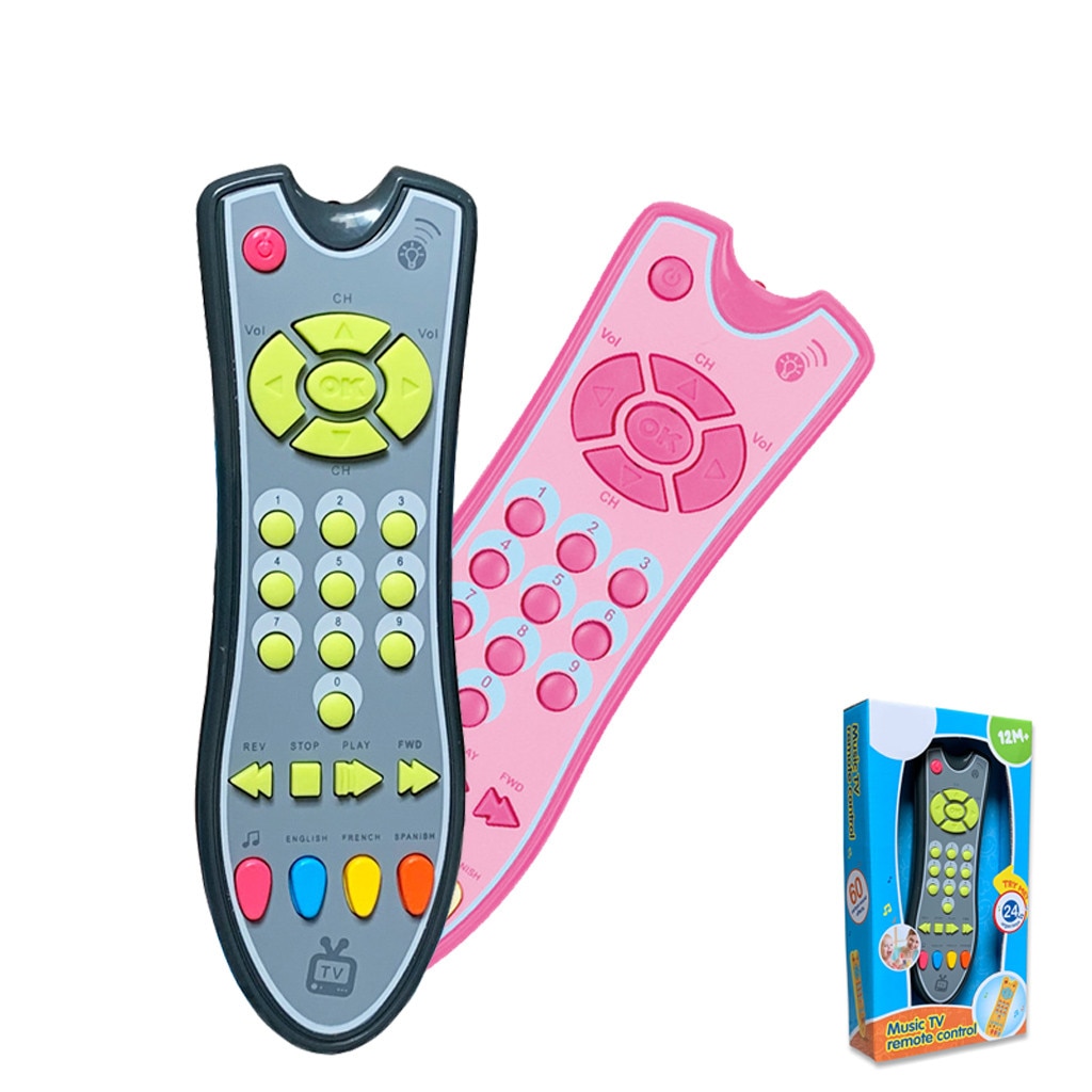Kids Musical TV Remote Control Toy with Light and Sound Early Education Learning
