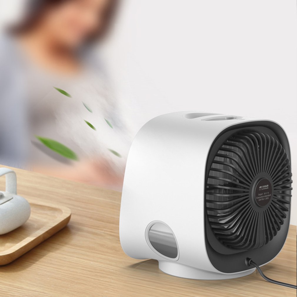 Desktop Mini Air Conditioner USB Fan Air Humidifier Moisturizing Cooling Device Portable Fan for Home Office