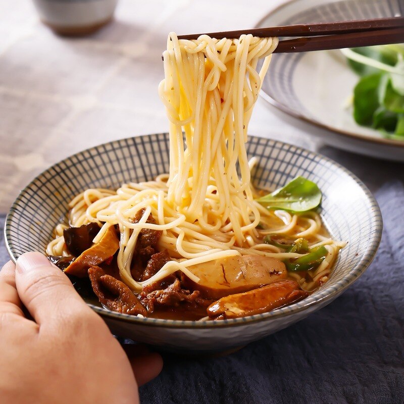 Ceramic Japanese and Korean 7-inch 8.5-inch bowl hand-painted Douli bowl soybean milk tableware trumpet bowl