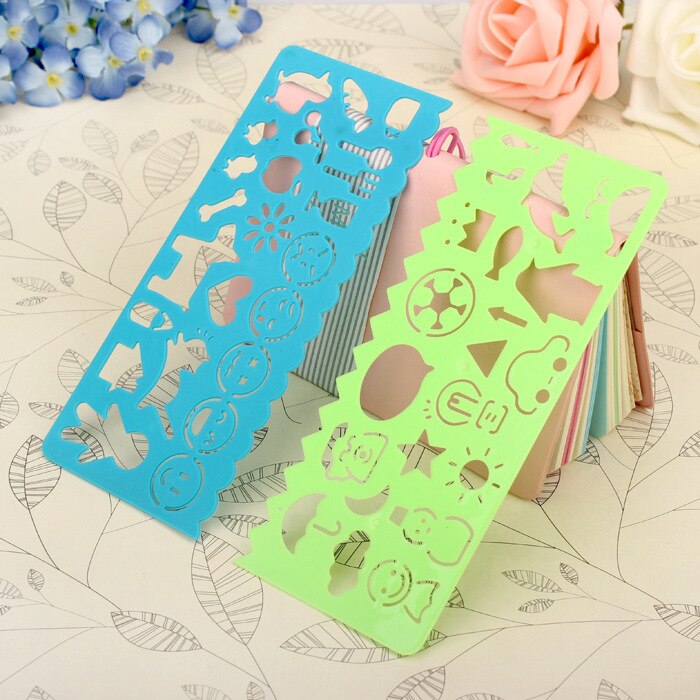 4 stk sød slik farve kunst grafik symboler tegning skabelon lineal elev børn stencil regel brevpapir elev forsyninger