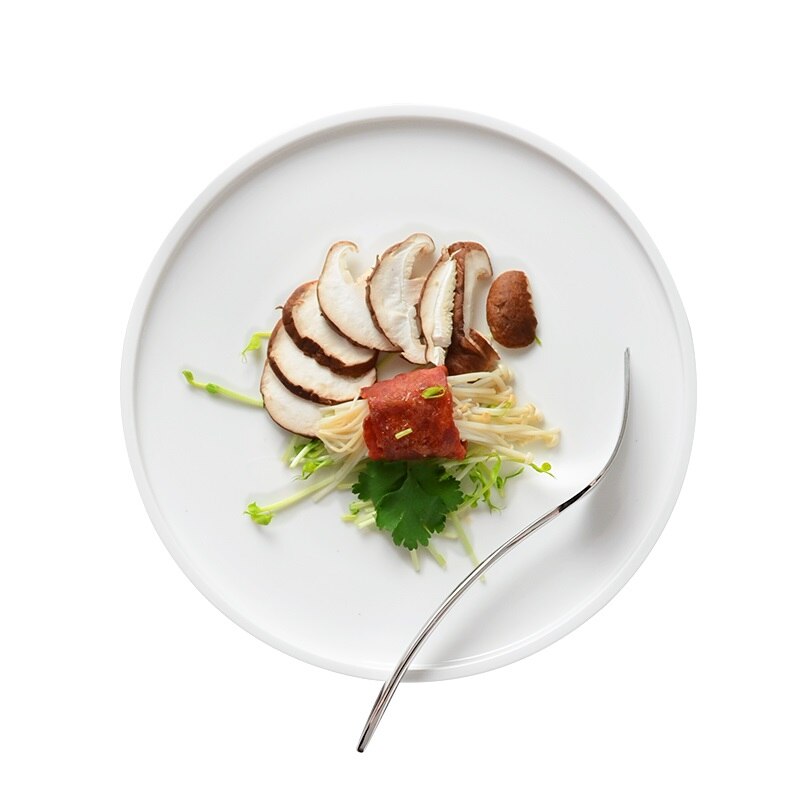 Japan sydkorea stil mat keramiske plader pasta pizza pande runde hvede halm rund tallerken fad frokost middag snacks frugt d