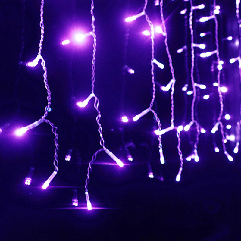 Rideau lumineux papillon à lumière LED, 3.5m, guirlande de noël, féerique, pour , mariage, fête, maison, nouvel an, décoration: Style2 Purple / 3.5M 220V EU Plug