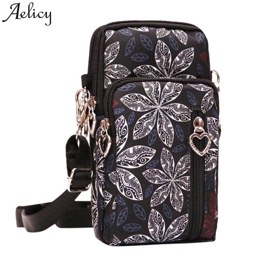 Aelicy Schulter tasche frauen Nylon wasserdichte Outdoor Sport tasche freizeit Neutral Telefon taschen reise carteras mujer de hombro y bolso