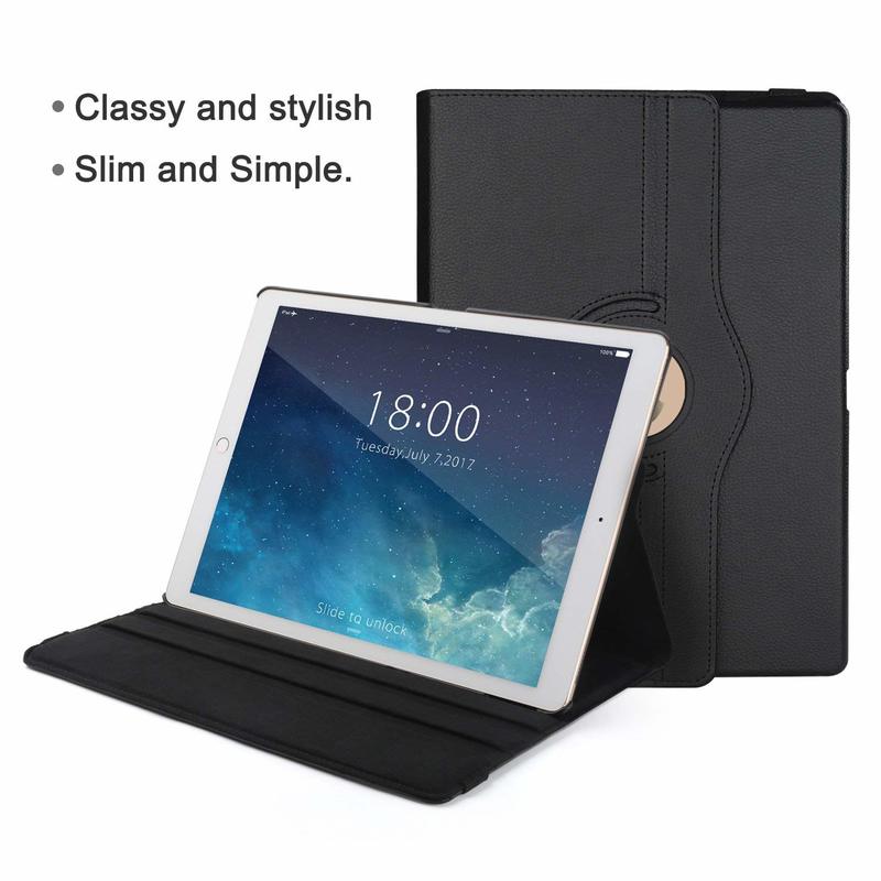 360 Degrees Rotating PU Leather Flip Cover Case For iPad Pro 12.9 Case Smart Tablet Case Auto Sleep / Wake A1670 A1584