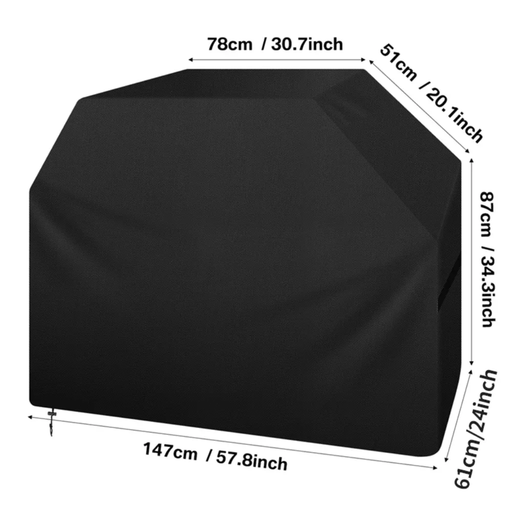 Grillabdeckung S/L, wasserdicht, UV-beständig, Gasgrillabdeckung für Outdoor-Grill, Charbroil, Grillschutz, Tuch, Grillzugang: L / Grey