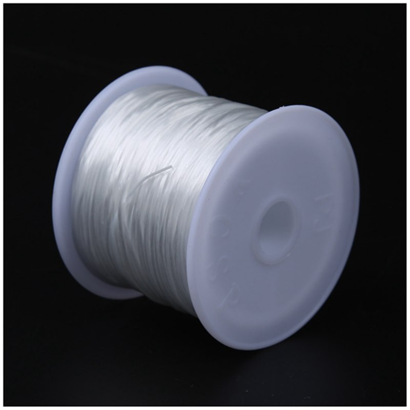 -60m Rekbare Elastische Crystal String Koord Draad Voor Sieraden Maken, Wit