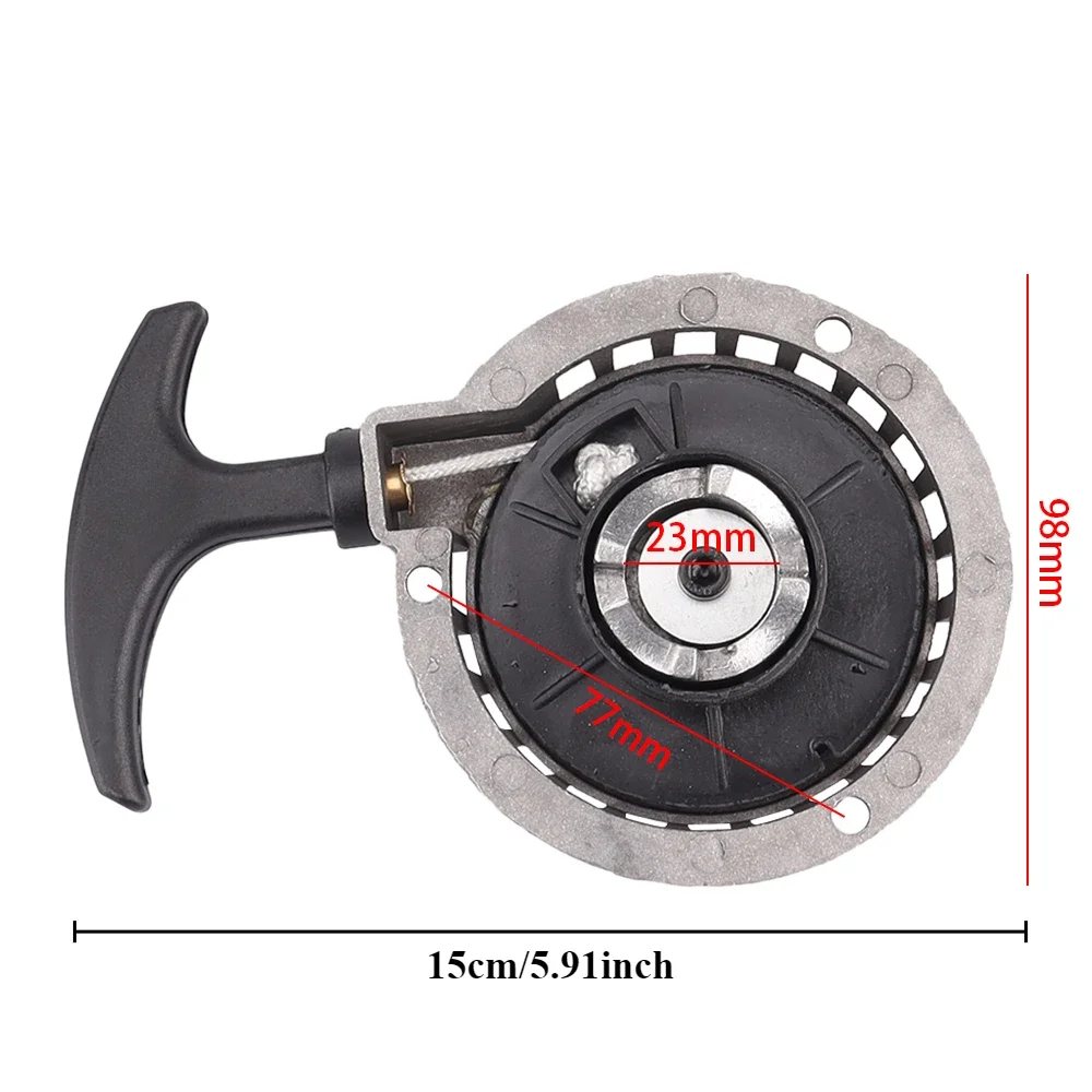 1pc x 2 -stokes pocket bike, nem trækstarter til 49cc mini moto, atv, quad, dirt pit bike, aluminiums trækstarter, startkontakt, tænder