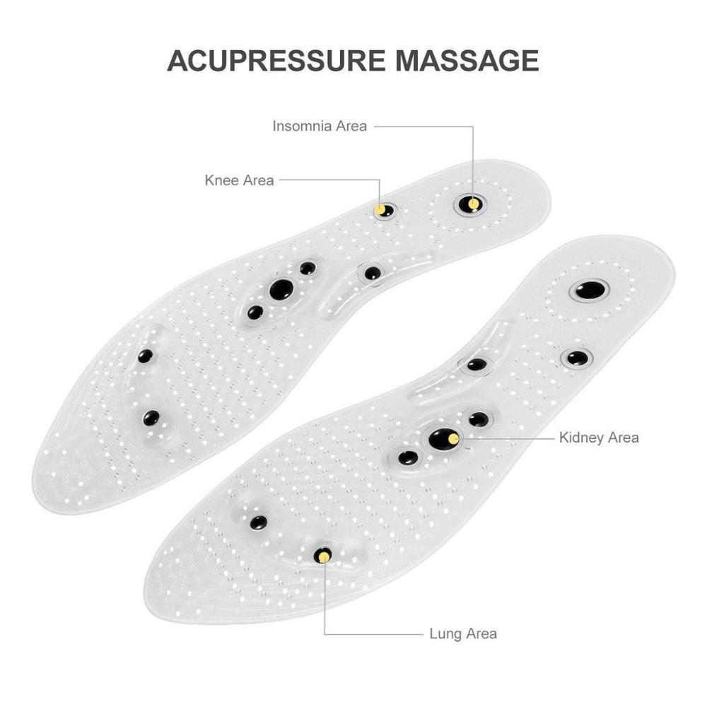 Magnetische Therapie Silikon Einlegesohlen transparent Abnehmen Einlegesohle Massage Fuß Pflege Schuh Pad Sohle unisex