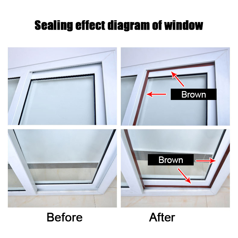 25mm Silicone Self Adhesive Door Seal Strip Weather Stripping Silicone Bottom Door Seal Soundproof Doors and Windows B99