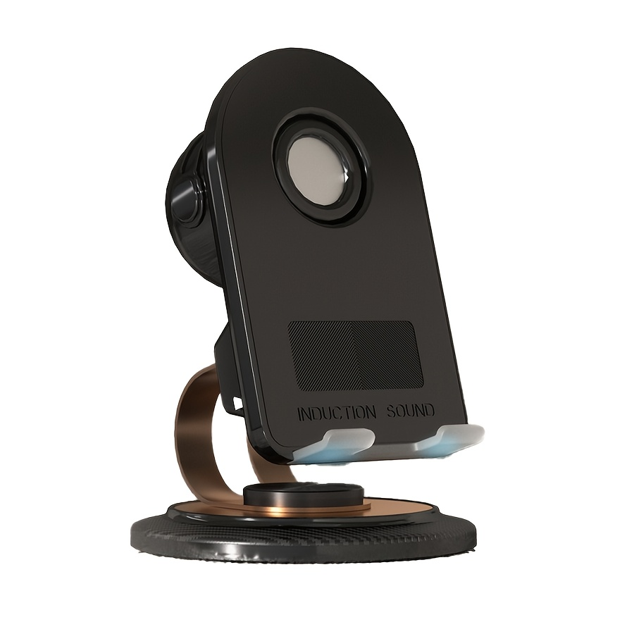 Induction Speaker For Phone Holder Multi-functional Induction Wireless Audio Phone Holder for iPhone Android Inductio Playback: silver