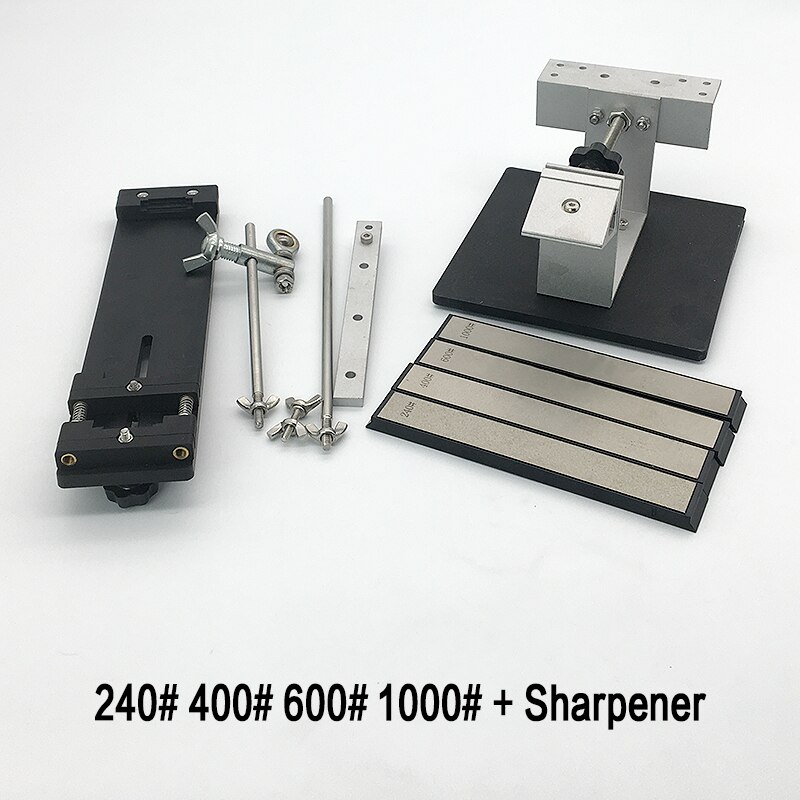 kitchen knife sharpener Multifunction Fixed angle sharpener apex edge blade ruby bar whetstone diamond set sharpening tools: C