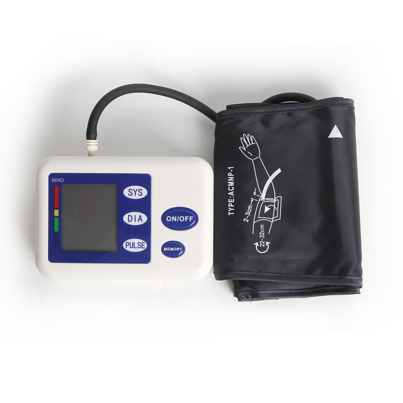 Digital Upper Arm Blood Pressure Monitor Heart Beat Rate Pulse Meter Tonometer Big Screen Sphygmomanometer Pulsometer Measure