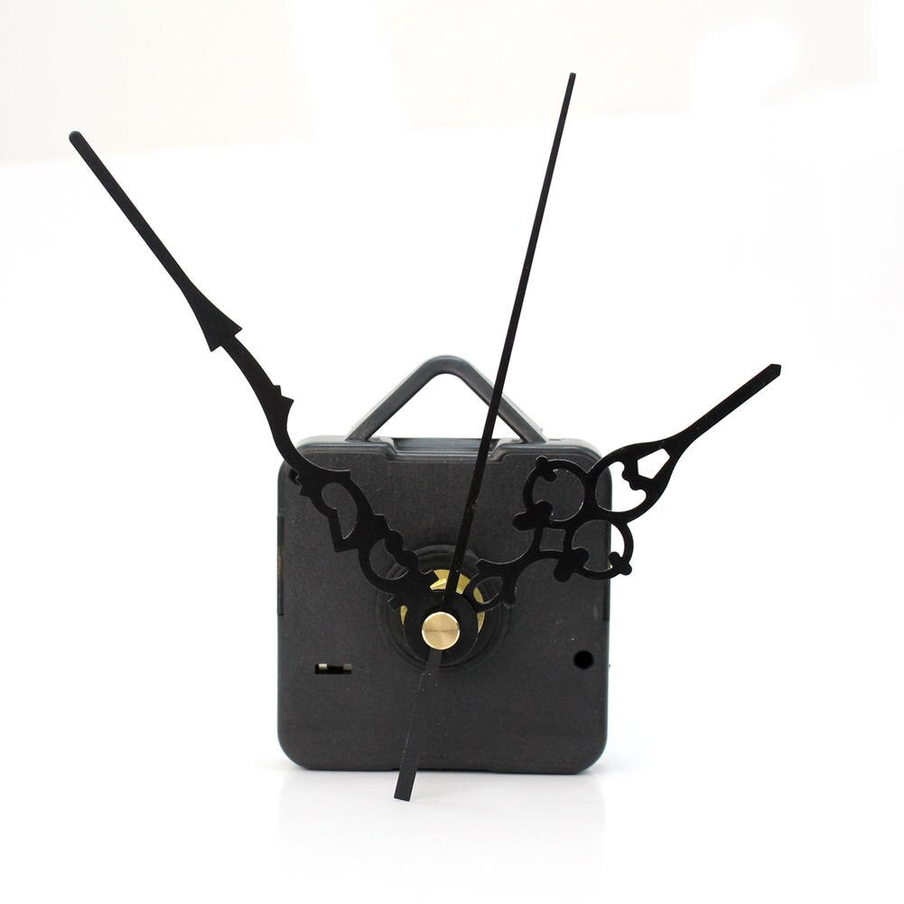 Reloj de pared de cuarzo negro colgante clásico, piezas de mecanismo de movimiento, reparación, herramientas esenciales de repuesto