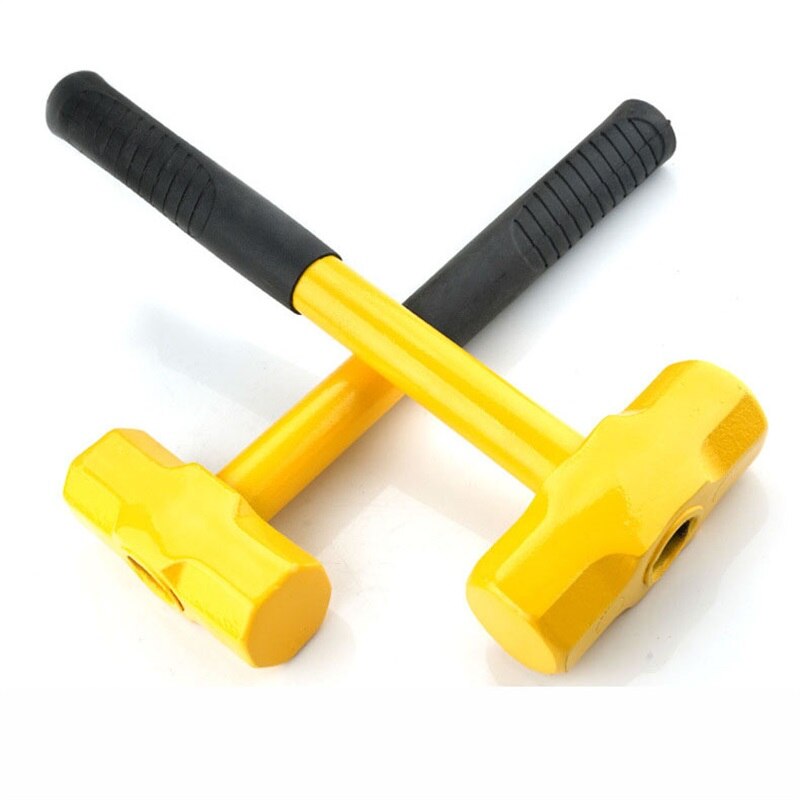 High Carbon Steel Square Hammer 2p3p4p Rubber Handle Non-slip Hand Tool Hammer For Industrial Buildings