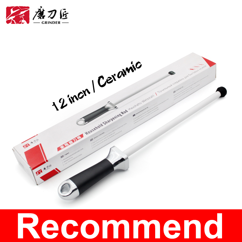 TAIDEA 12inch Knife Carmic Sharpening rod TG2006 Sharpening steel Kitchen sharpening system knife sharpener tool: New 12inch Ceramic