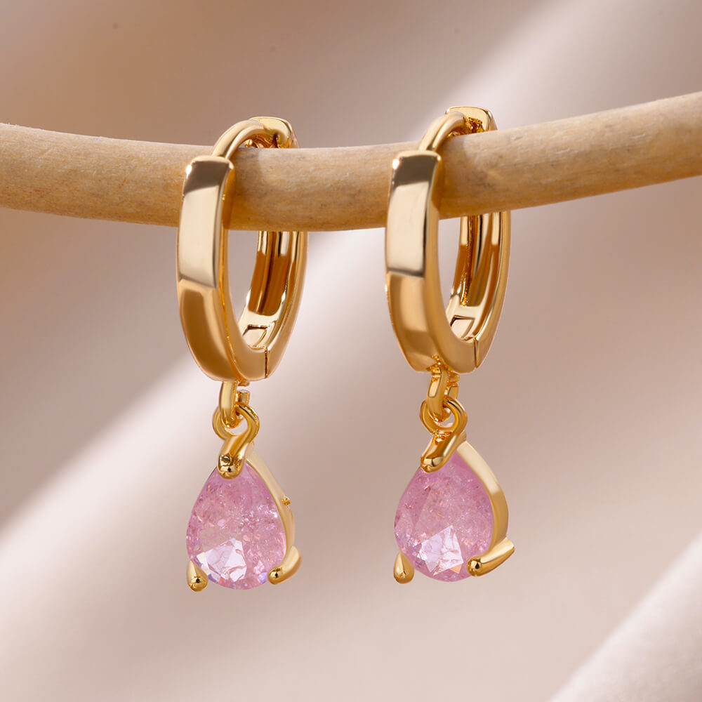Pendientes de estrella de ocho puntas para mujer, pendientes de acero inoxidable de verano, tendencia nueva en joyería para pareja femenina, aretes de mujer 2024: Rojo óxido
