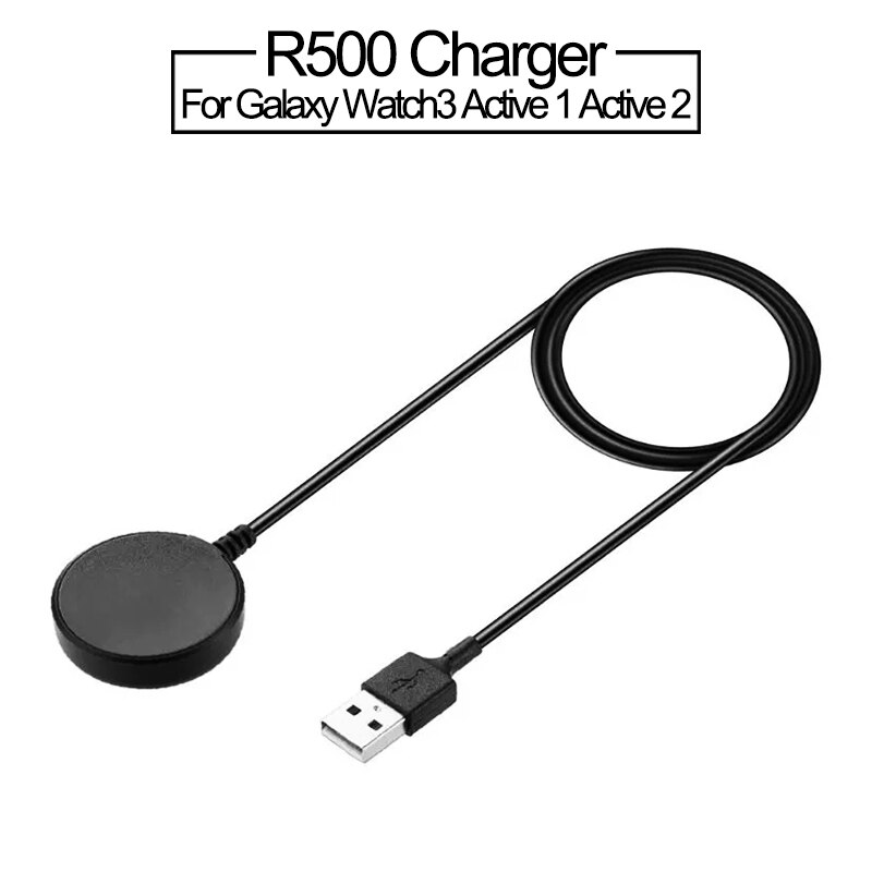 Wireless fast watch Charger Dock Base for Samsung Galaxy Watch 3 Active 2 1 USB Charging Cable for Galaxy Gear Sport S2 S3 Fit E: 2 R500 Charger