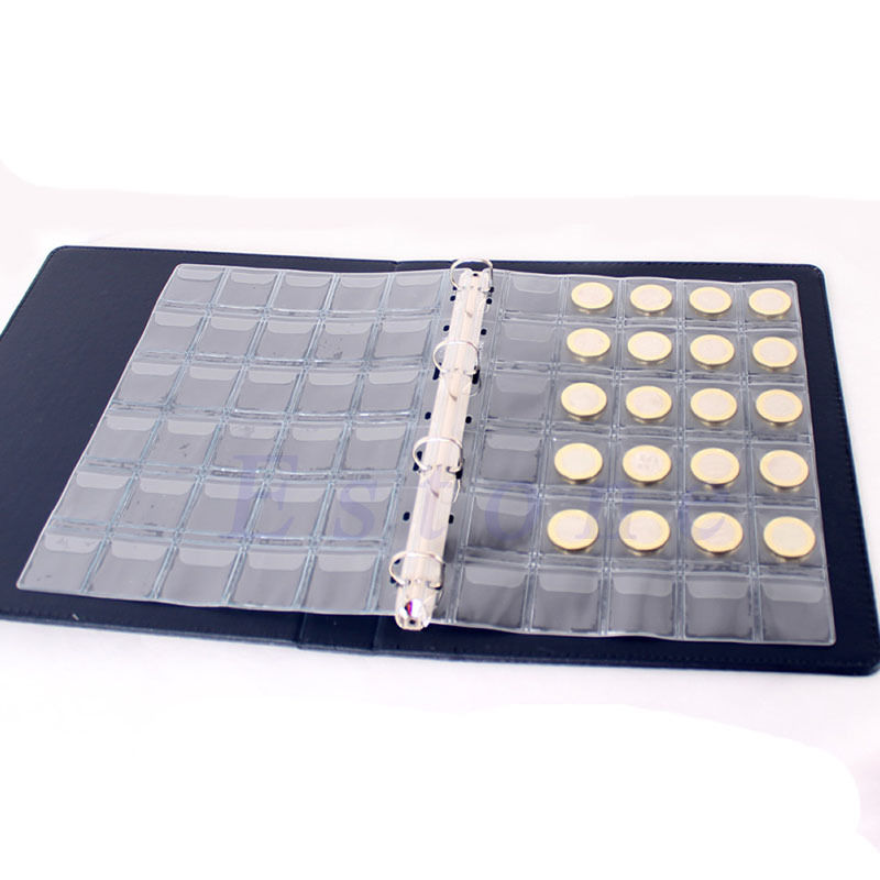Plastic 20/30/42 Pockets Classic Coin Holders Sheets for Storage Collection Album Pockets Coin Storage Interleaf Album Pages