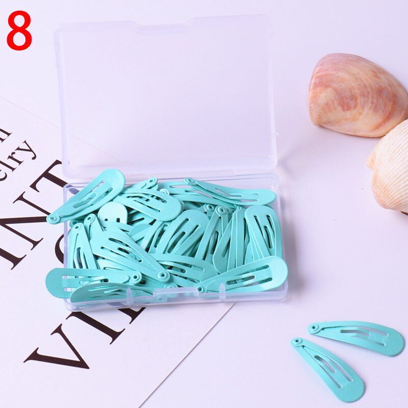 50 Stks/partij 3 Cm Leuke Candy Kleur Baby Clip Meisje Haar Accessoires Prinses Haarspeld Mini Hairclips: 8