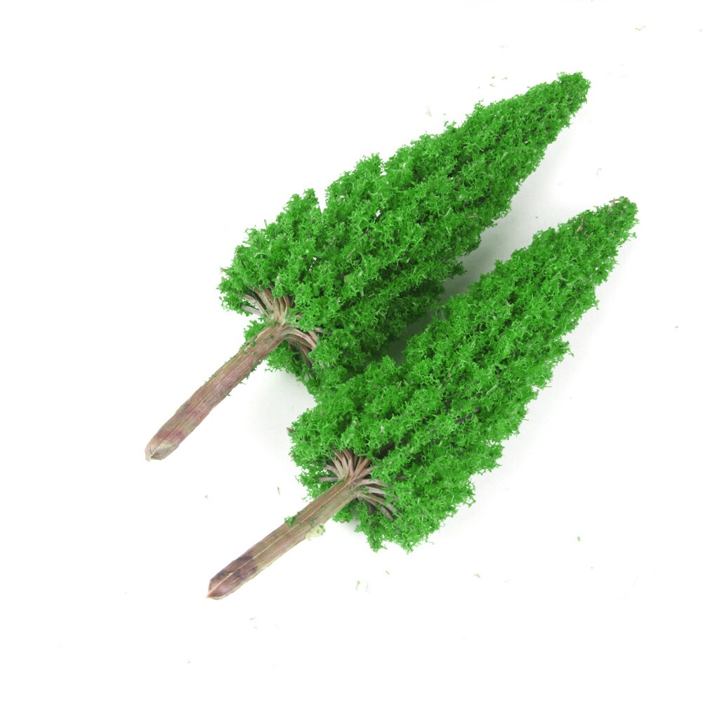 25Pcs Landschap Landschap Trein Model Metasequoia Bomen Schaal 1/150 Jade Groen