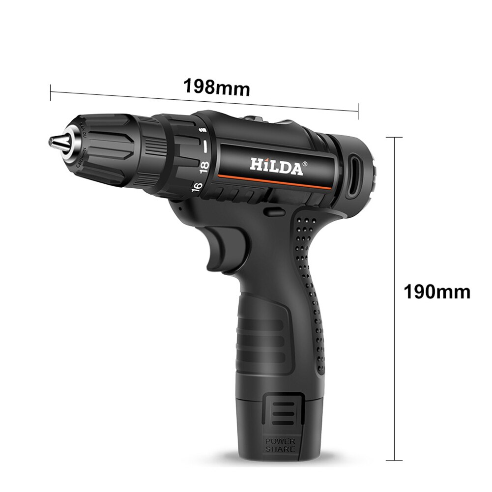 Electric Drill Handheld Lithium Battery Rechargeable Screwdriver Drilling Tools Easily Carrying Lightweight Gadgets: A