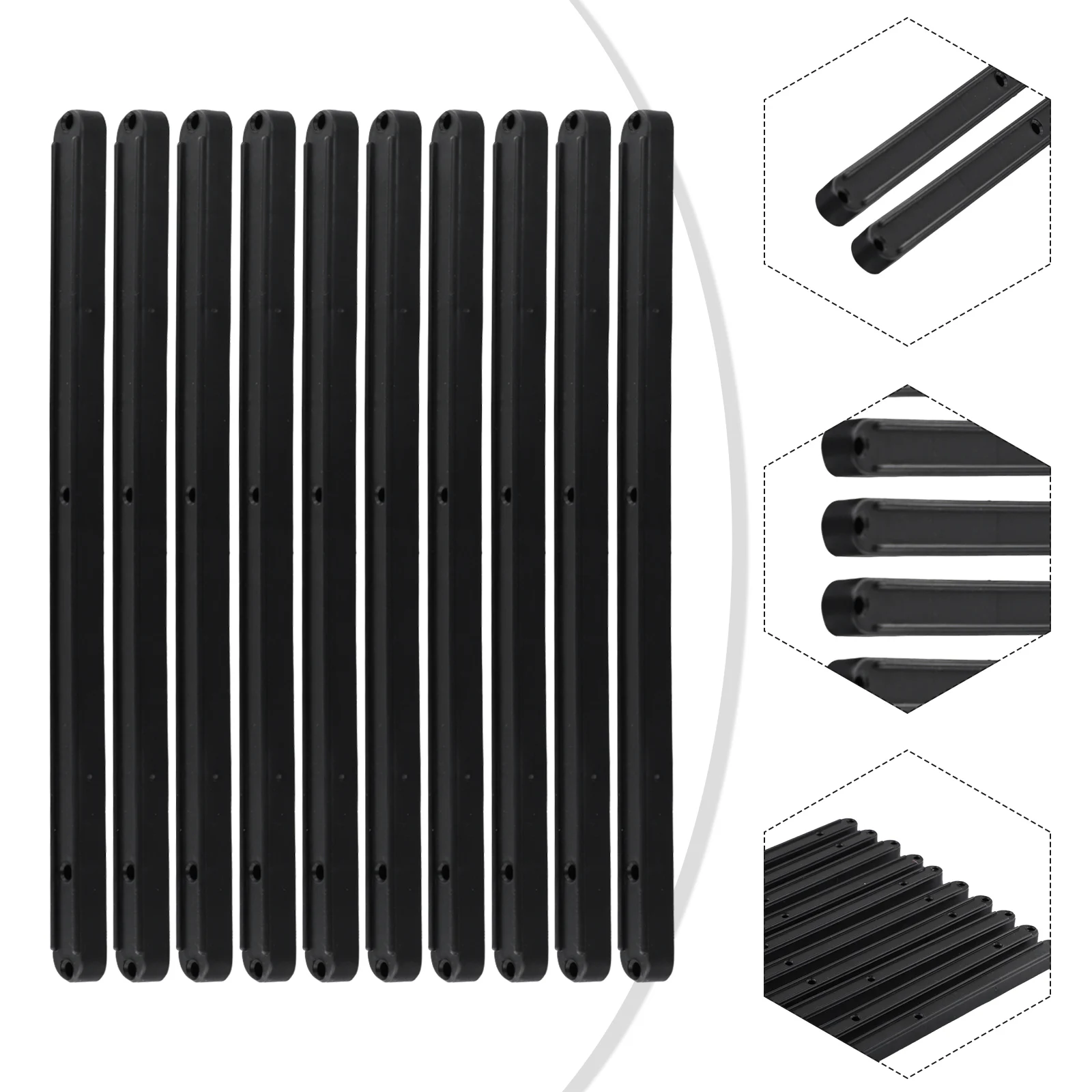 10 Stuks Trekrail Plastic Ladegeleiders 180/235/298 Mm Treklopers Vervanging Lade Lopers Garderobe Geleiderail Skidway