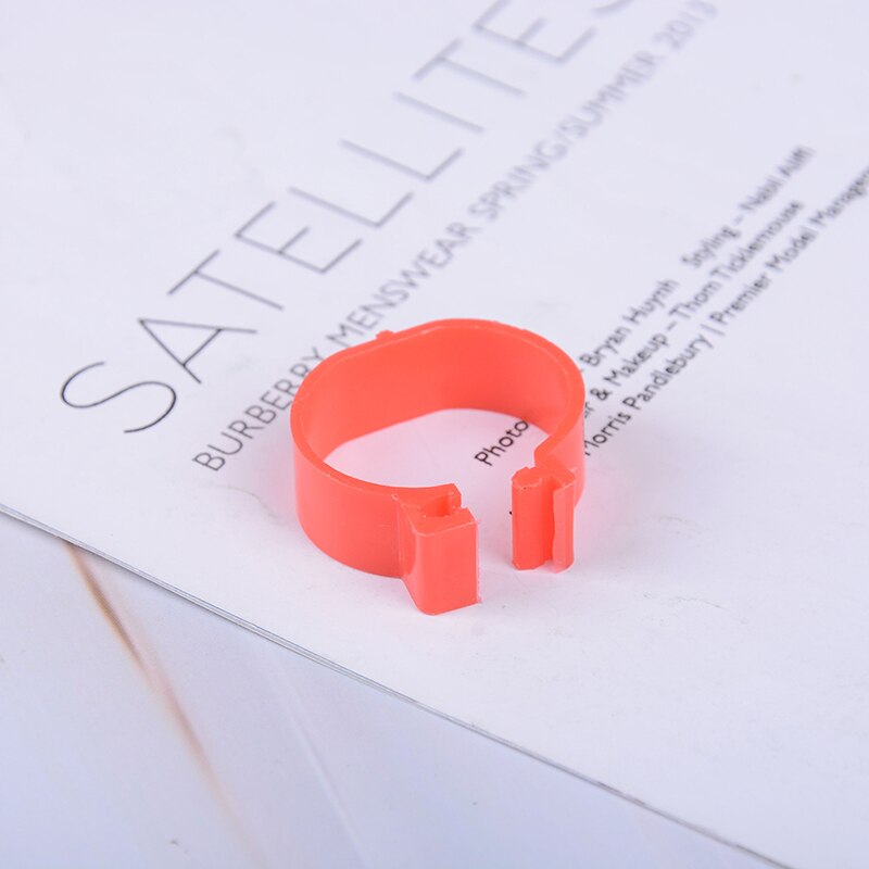 20 stk 2cm høne due ben bånd fjerkræ due fugle vagtel gås kyllinger and papegøje klip ringe indvendig diameter kylling ring: Rød
