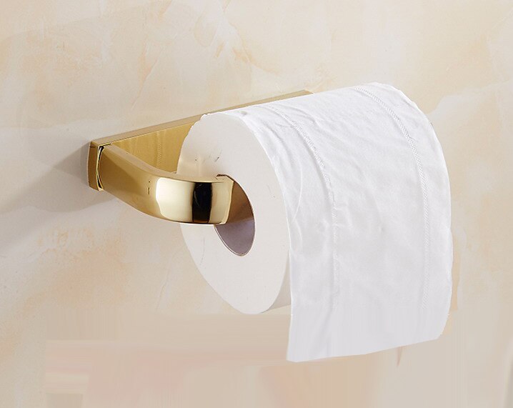 Luxe Goud Kleur Messing Moden Badkamer Accessoires Wandmontage Badkamer Hardware Sets Handdoek Bar LJ019: Paper Holder