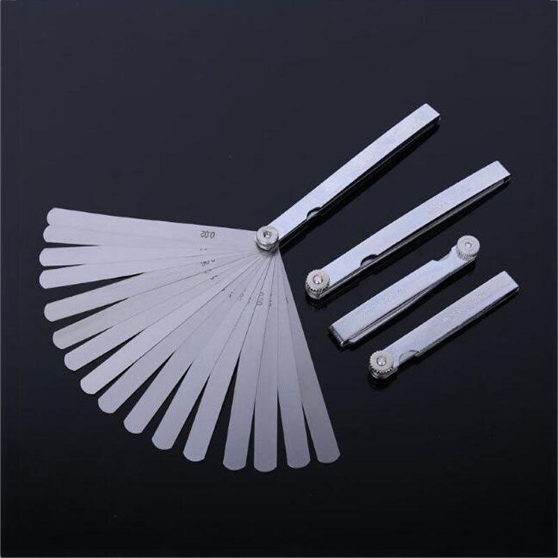 Stainless Steel Feeler Gauge 100mm Length Metric Feeler 14 Blade Gap Filling 0.05-1.00mm Thickness Measurement Layout Tool