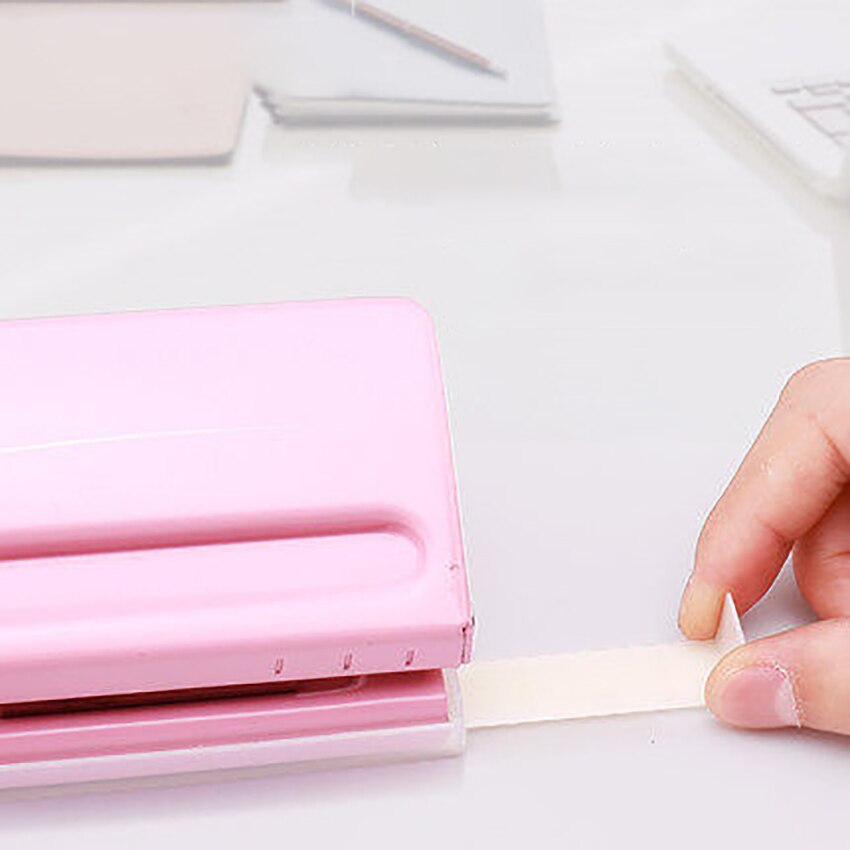 Punzón de papel estándar de 6 agujeros, grapadora ajustable, suministros de encuadernación para el hogar y la oficina, equipo de papelería para estudiantes