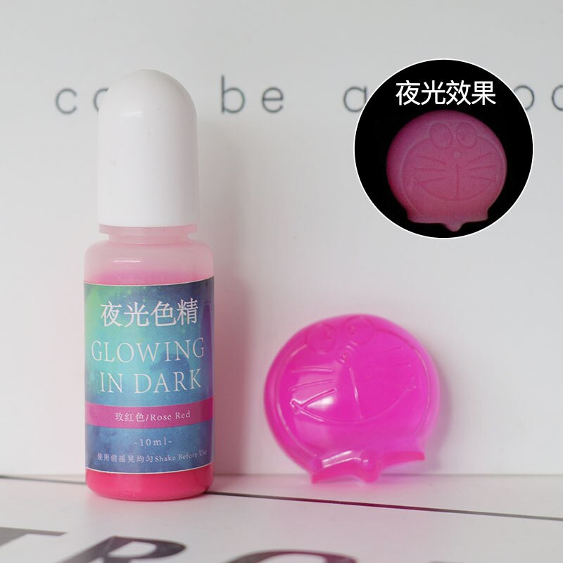 10 farver epoxy uv harpiks farvestof farve pigment glødende i mørk ab krystal lim håndlavet gør-det-selv materiale pigment til smykker ma: 10