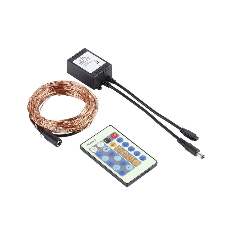 120 Led 12M Led Light String Dc Plug + Led Controller In Kerstversiering Bedrijf Ambachten Tuin Decoratie