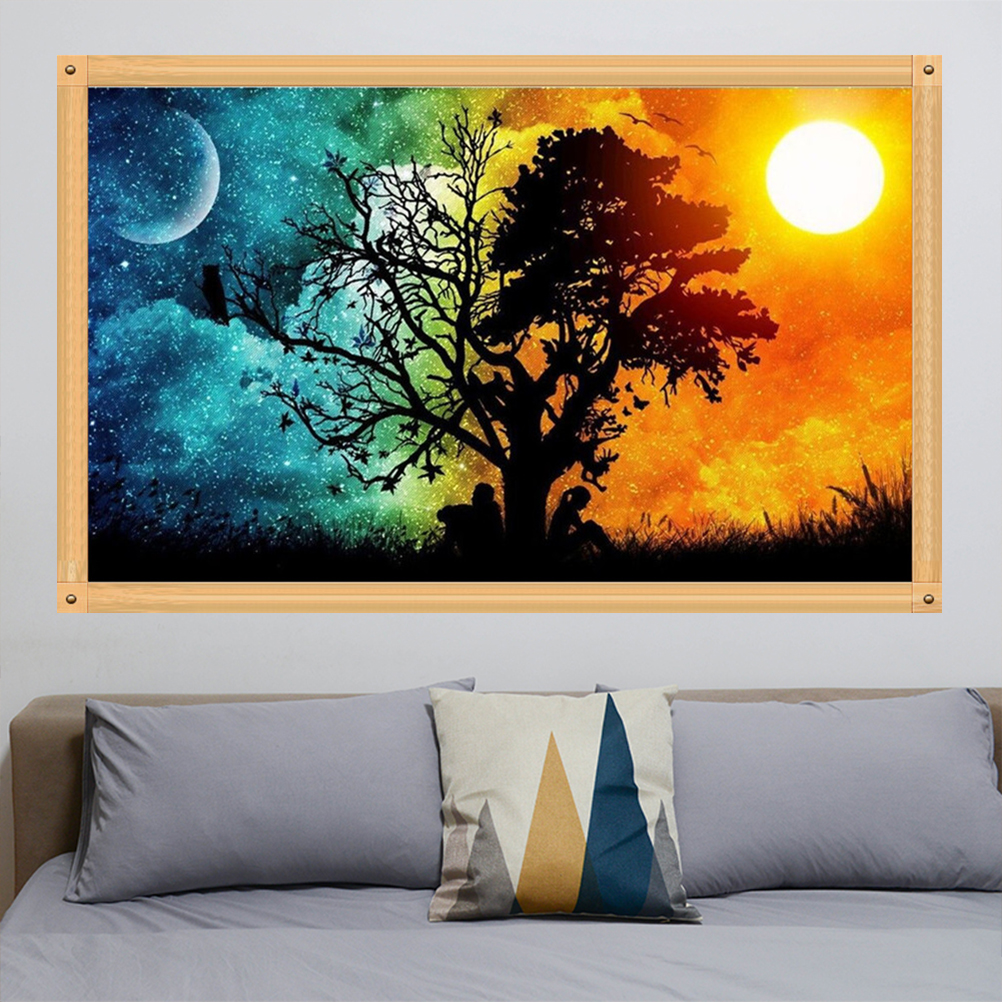 5D DIY Day And Night Diamond Embroidery Painting Handmade Wall Decoration Cross Stitch Printing Craft Kits Diamond Mosaic